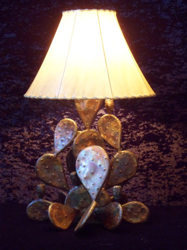 Natural Copper Cactus Lamp